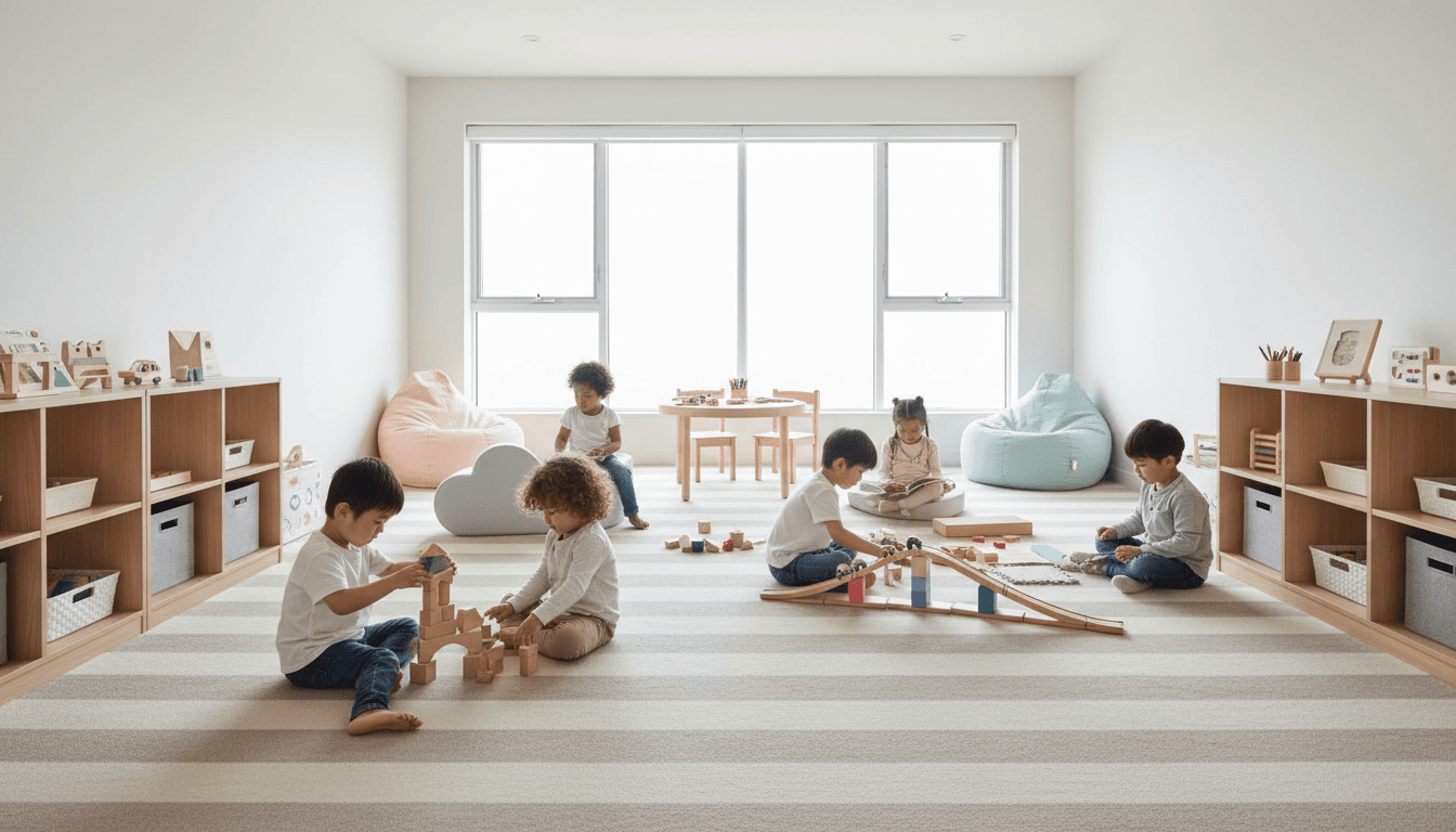 Children enjoying time together in a warm, welcoming home environment