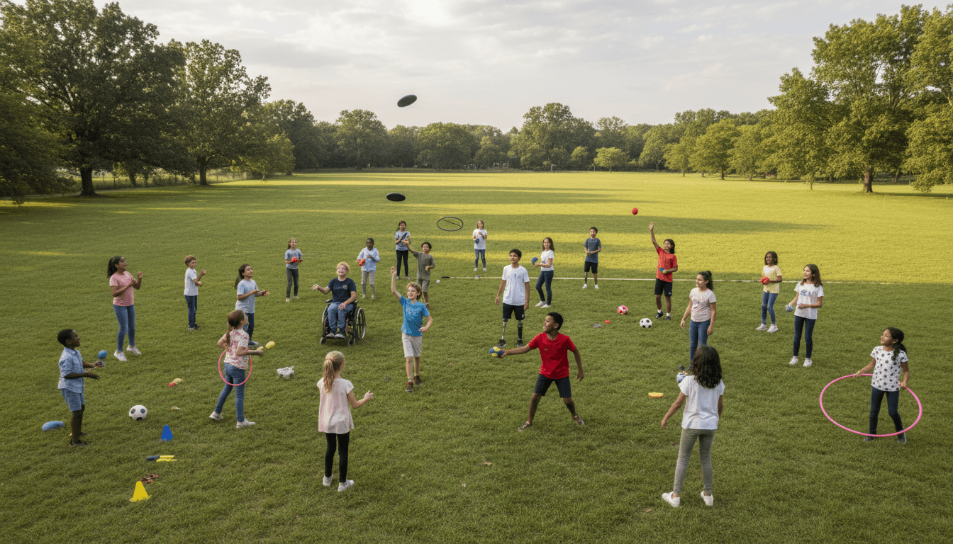Children playing and having fun together